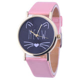 Cat Face Pattern Watch - Pink - Beautifiable - 8