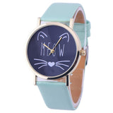 Cat Face Pattern Watch - Green - Beautifiable - 5