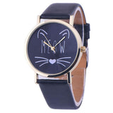 Cat Face Pattern Watch - Black - Beautifiable - 2