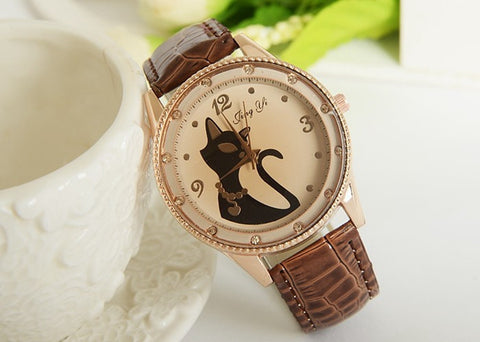 Black Cartoon Cat Watch Offer