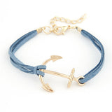 **FREE** Anchor Leather Bracelet - Blue - Beautifiable - 5