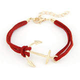 **FREE** Anchor Leather Bracelet - Red - Beautifiable - 4