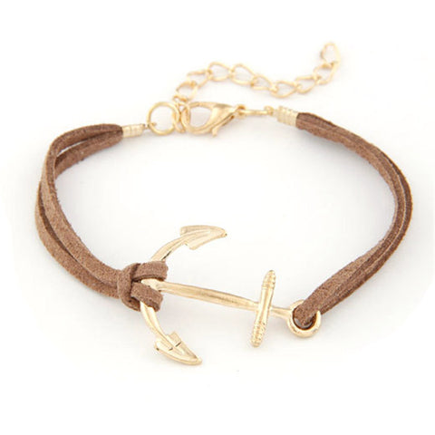 **FREE** Anchor Leather Bracelet