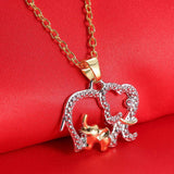 Elephant with Baby Necklace -  - Beautifiable - 2