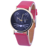 Cat Face Pattern Watch - Hot Pink - Beautifiable - 7