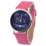 Cat Face Pattern Watch - Red - Beautifiable - 9