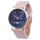 Cat Face Pattern Watch - Beige - Beautifiable - 1