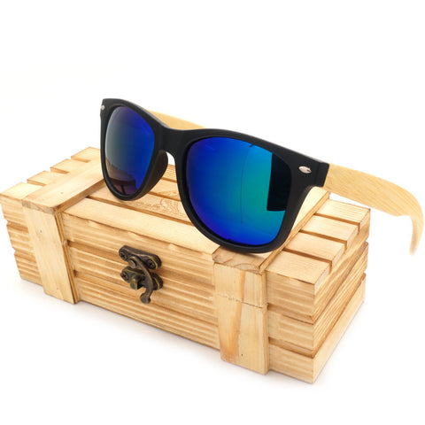 Wooden Black Frame Sunglasses