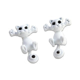 Cute Colorful Cat Earrings - White - Beautifiable - 9