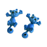 Cute Colorful Cat Earrings - Blue - Beautifiable - 2
