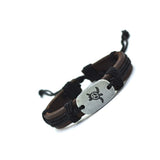 Genuine Leather Peace Turtle Bracelet