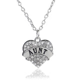 **FREE** Crystal Heart Pendant - AUNT Silver - Beautifiable - 3