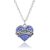 **FREE** Crystal Heart Pendant - DAUGHTER Blue - Beautifiable - 4