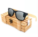 Wooden Black Frame Sunglasses - Silver - Beautifiable - 9