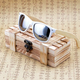 Wooden Sunglasses - White Frame - Silver - Beautifiable - 2